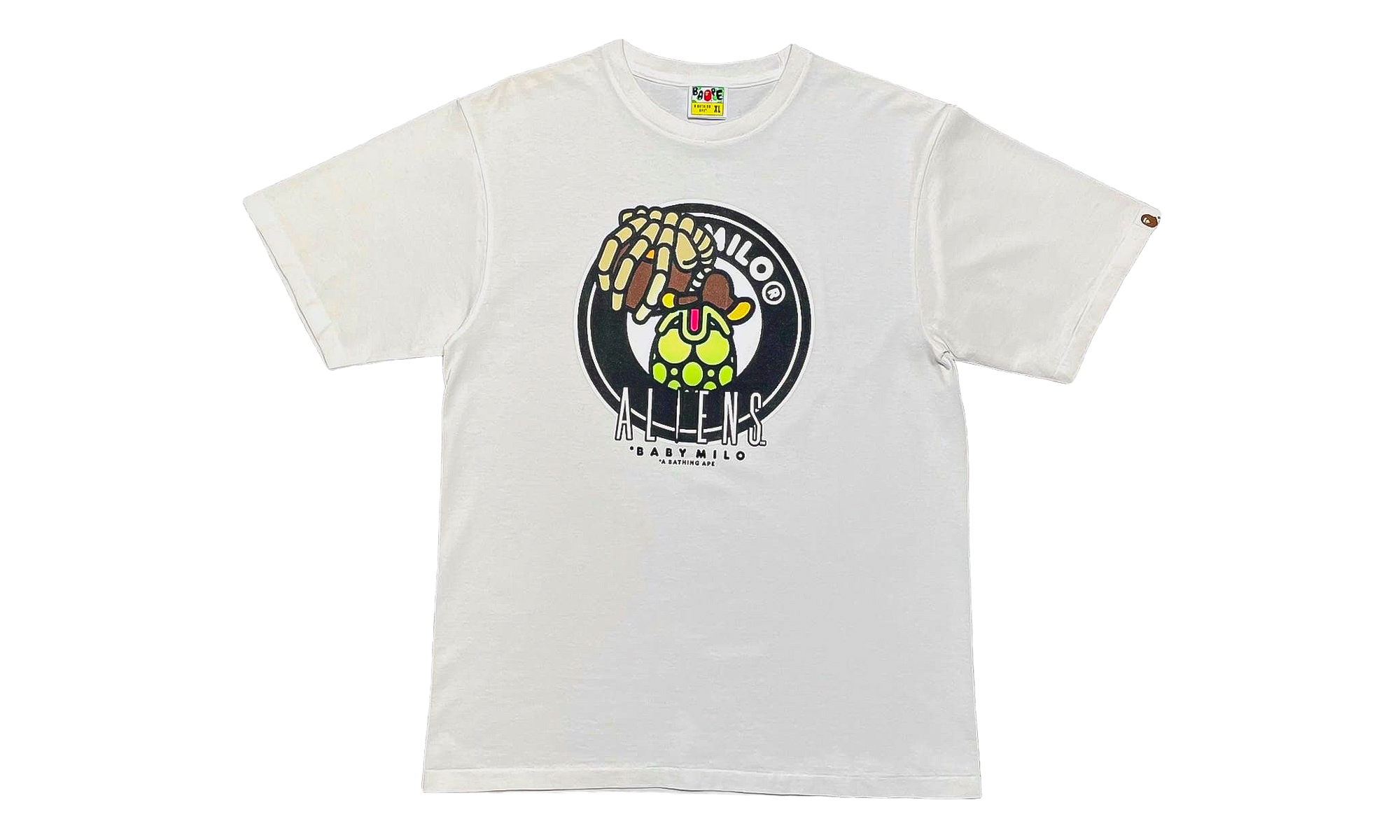 BAPE Aliens Milo Face Hugger Short Sleeve T-Shirt White 2D23110901