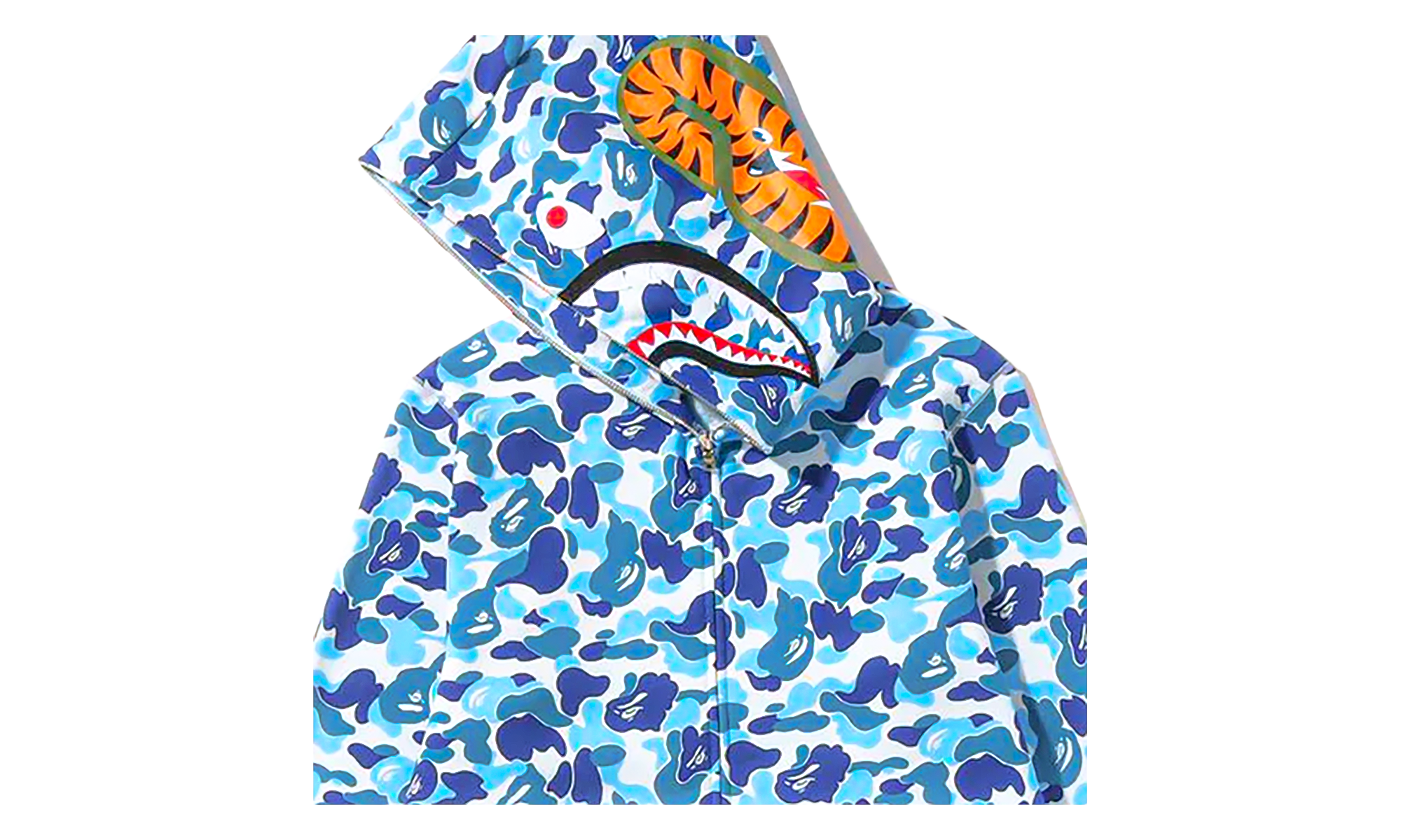 BAPE ABC Camo Shark Full Zip Hoodie Blue 0ZXSWM00915XO