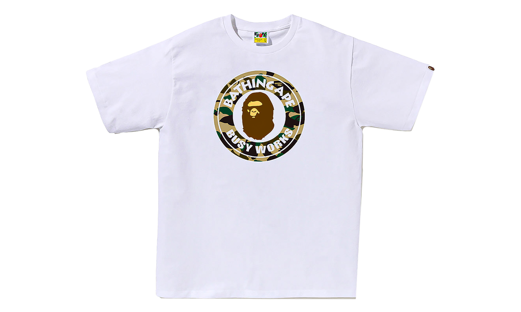 BAPE 1st Camo Busy Works Tee White / Camo 0ZXTEM014101Q WHR