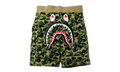 BAPE ABC Camo Shark Sweatshorts Green Camo Z86JZXBA
