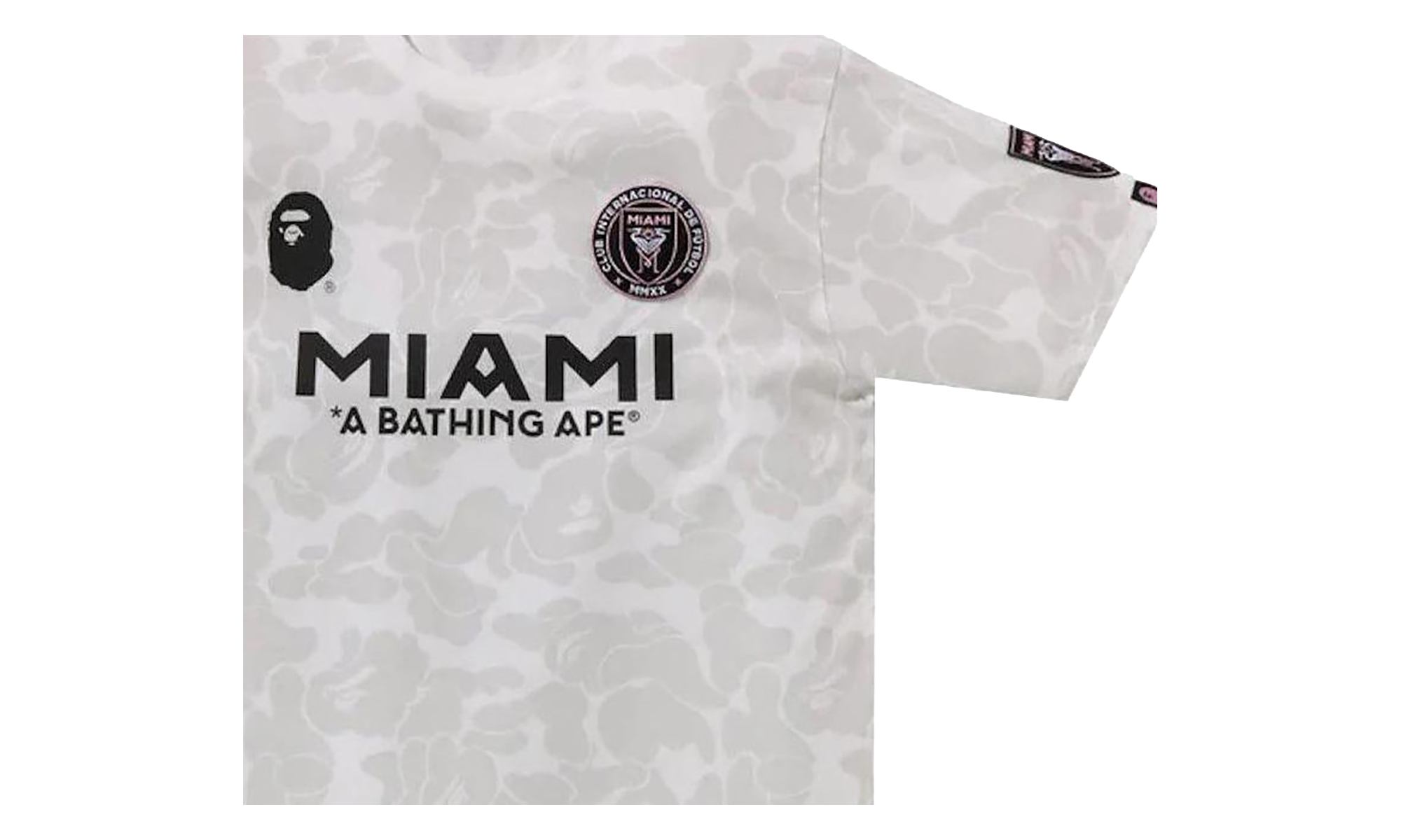 BAPE BAPE x Inter Miami CF Camo Tee White 1J73 109 901 WHITE