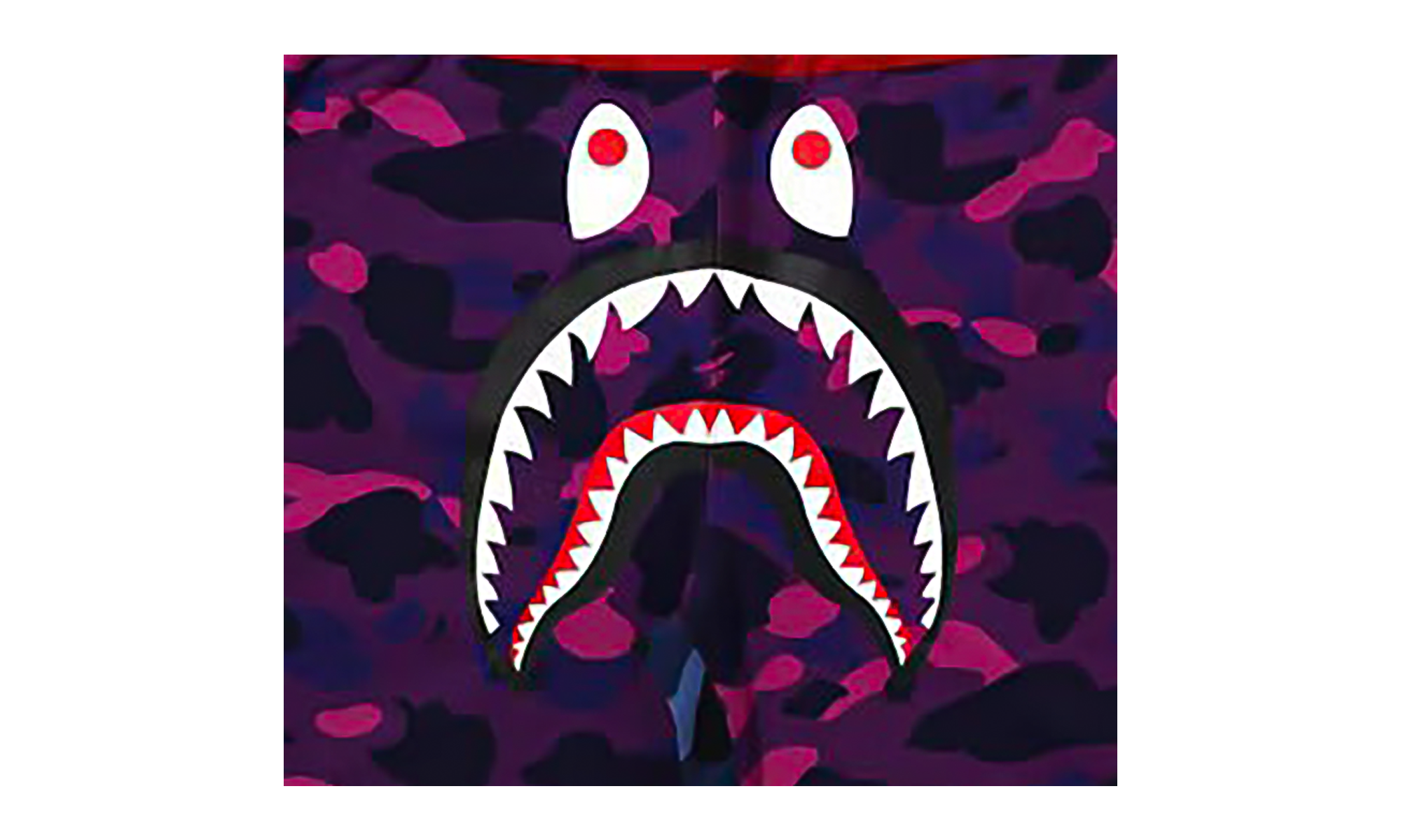 BAPE Crazy Camo Shark Sweat Shorts Purple 1I20 153 003 PURPLE