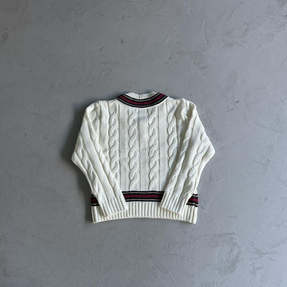 Corteiz V-Neck Sweater - White Ironleague