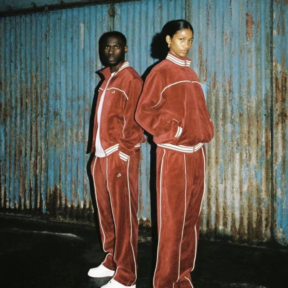 Corteiz Velour Set - Red Ironleague