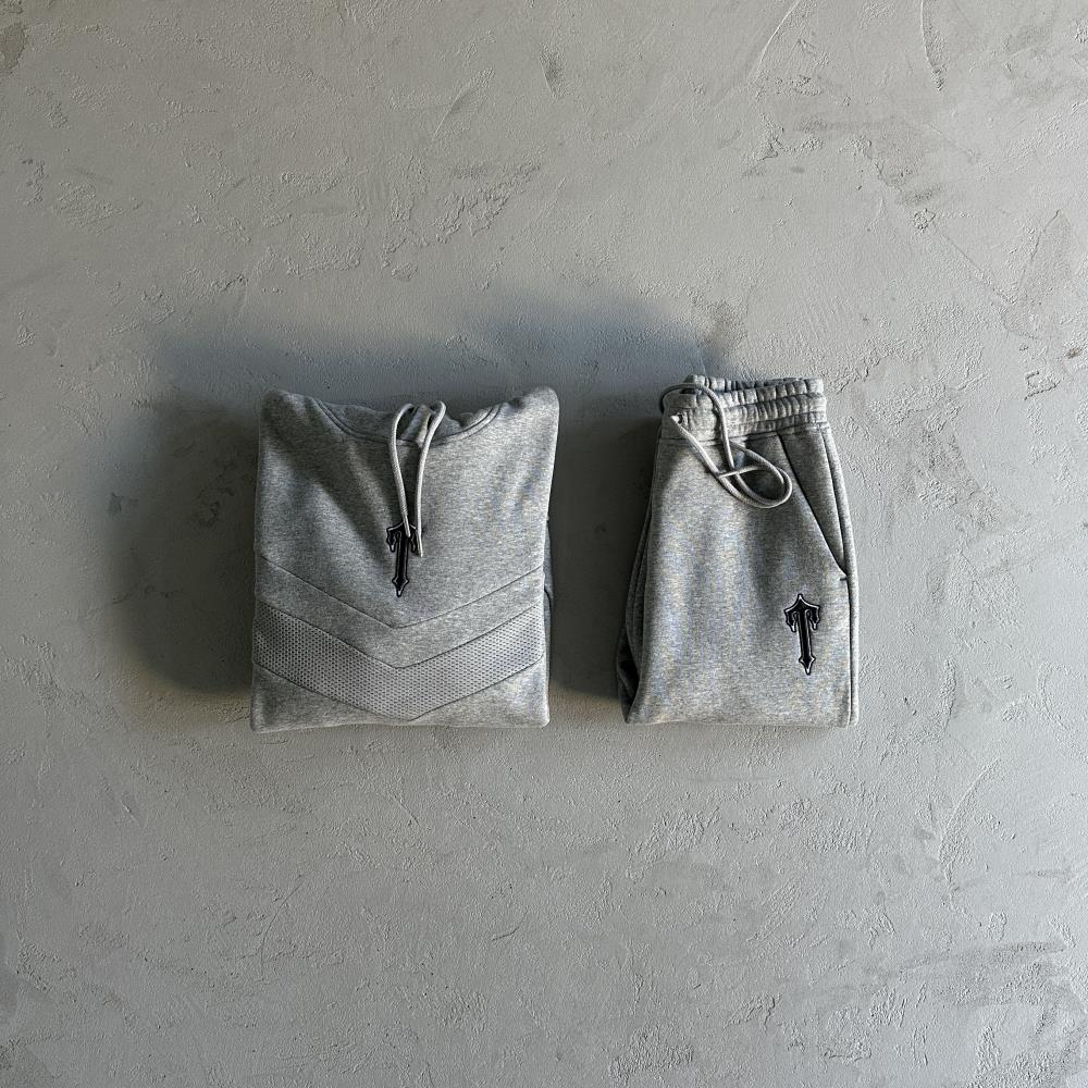 Trapstar V Stripe Tracksuit - Grey Ironleague