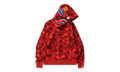 BAPE Color Camo Shark Full Zip Hoodie Red 1H70 115 008 RED