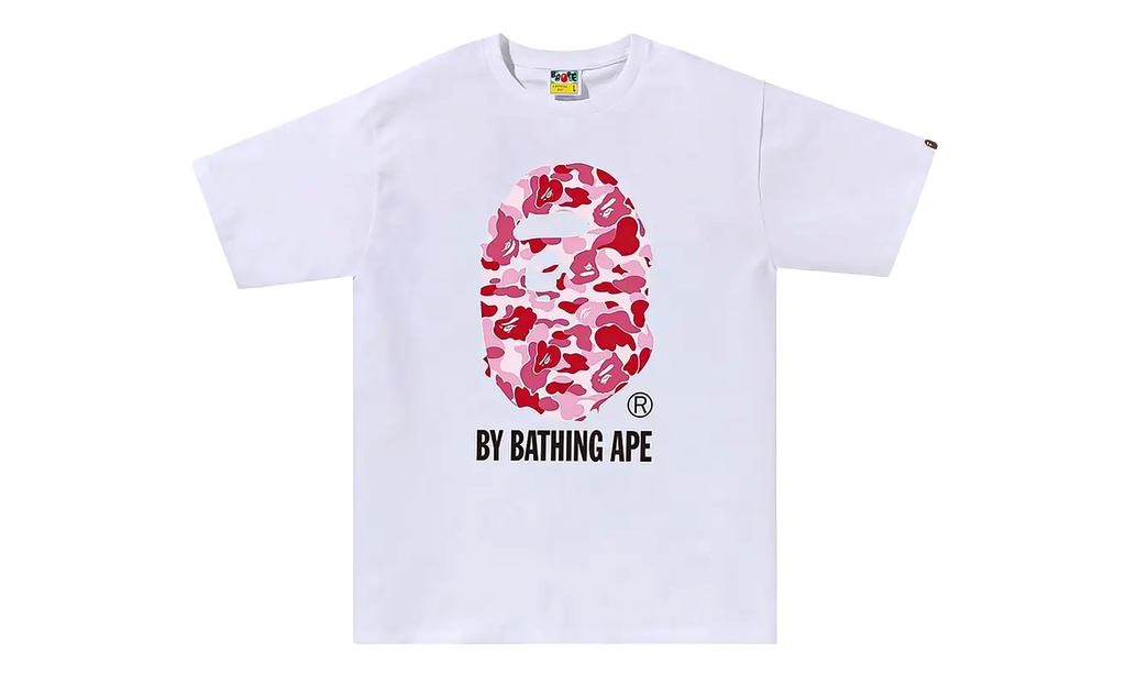 BAPE ABC Camo By Bathing Ape Tee White / Pink 1J30 110 006 WHITE PINK