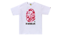 BAPE ABC Camo By Bathing Ape Tee White / Pink 1J30 110 006 WHITE PINK