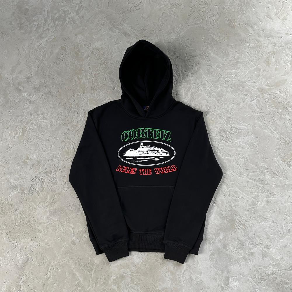Corteiz OG Alcatraz Italia Hoodie - Black Ironleague