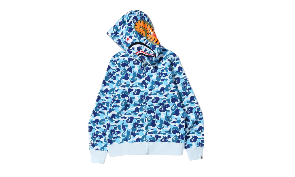 BAPE ABC Camo Shark Full Zip Hoodie Blue 0ZXSWM00915XO