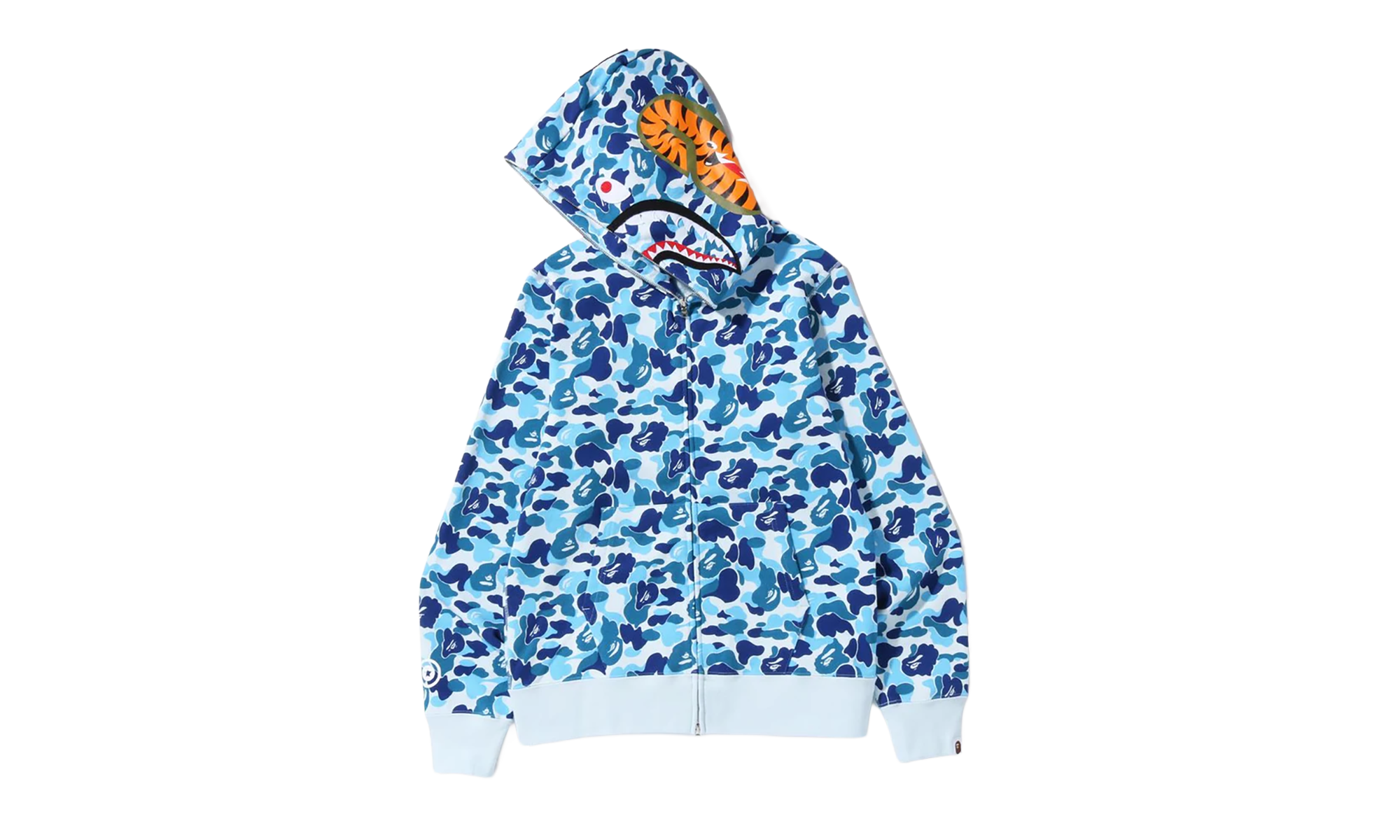 BAPE ABC Camo Shark Full Zip Hoodie Blue 0ZXSWM00915XO