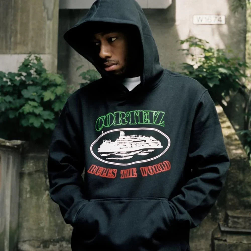 Corteiz OG Alcatraz Italia Hoodie - Black Ironleague