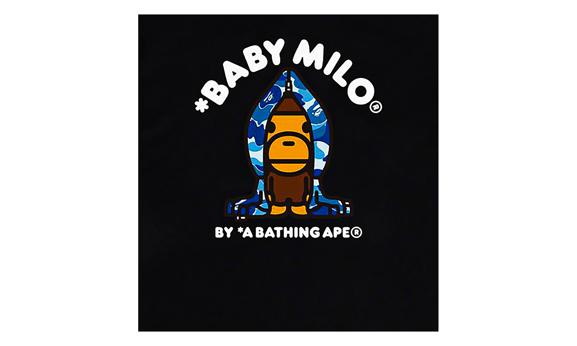 BAPE ABC Camo Milo Hoodie SS Tee Black/Blue Camo 0ZXTEMX00510Q BKK
