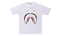 BAPE 1st Camo Shark Tee White / Green M110016D WHM