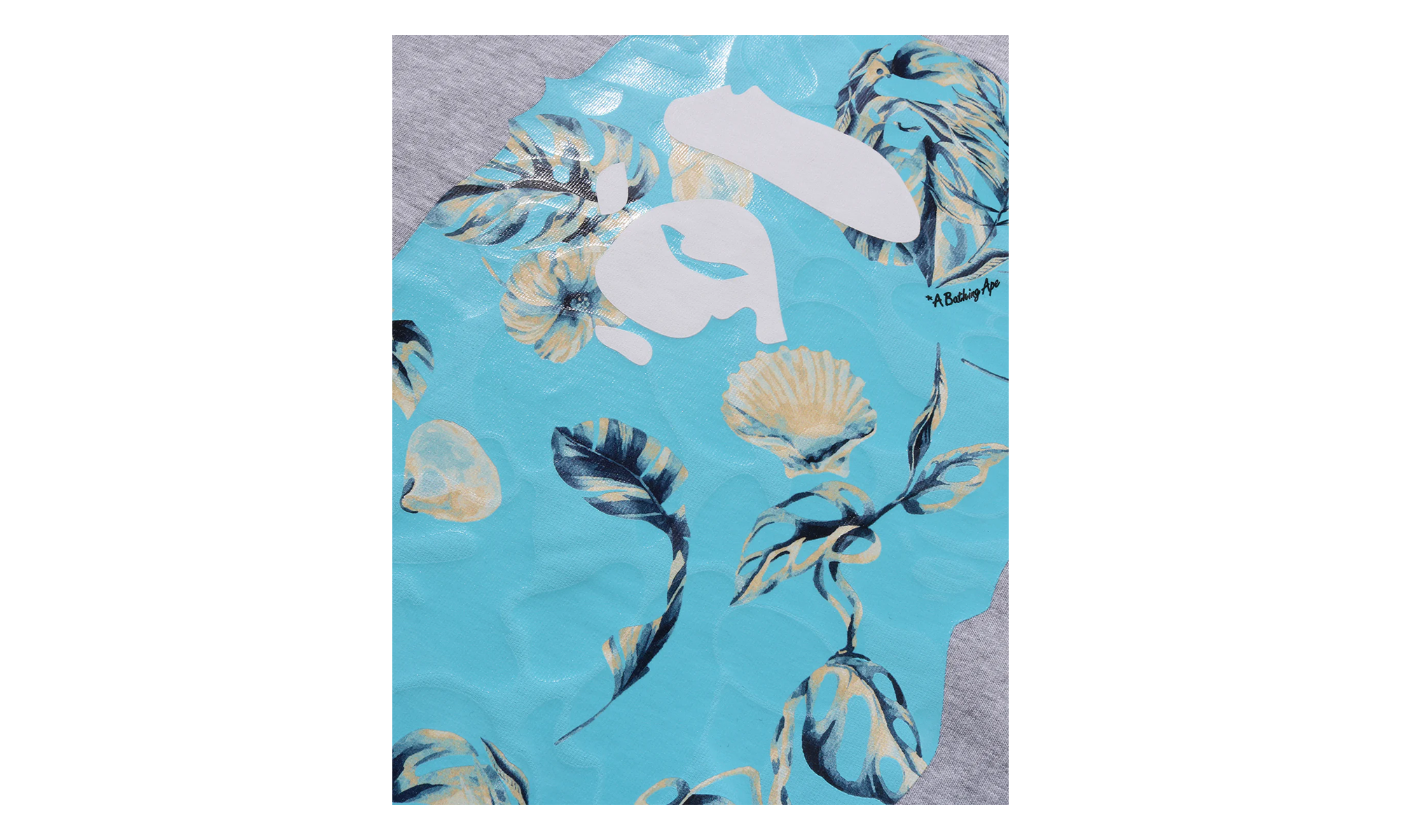 BAPE Vacation Pattern Ape Head Relaxed Fit Tee Grey 1L30 110 335 GREY
