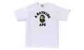 BAPE Glitch Woodland Camo College Tee White / Green Camo 0ZXTEM031101Q WHM