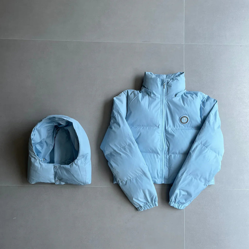 Trapstar Women's Irongate Detachable Hooded Puffer - Baby Blue Ironleague