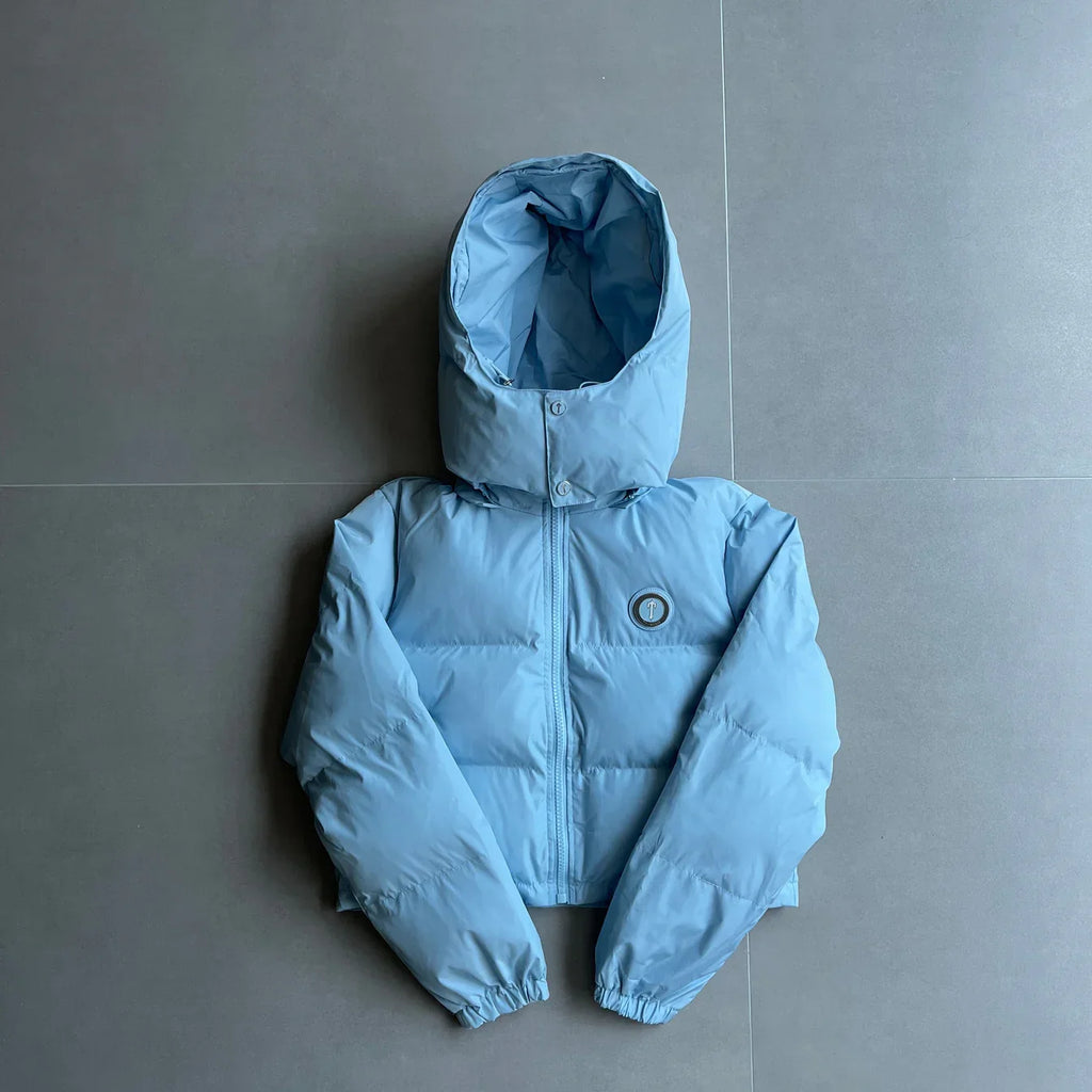 Trapstar Women's Irongate Detachable Hooded Puffer - Baby Blue Ironleague