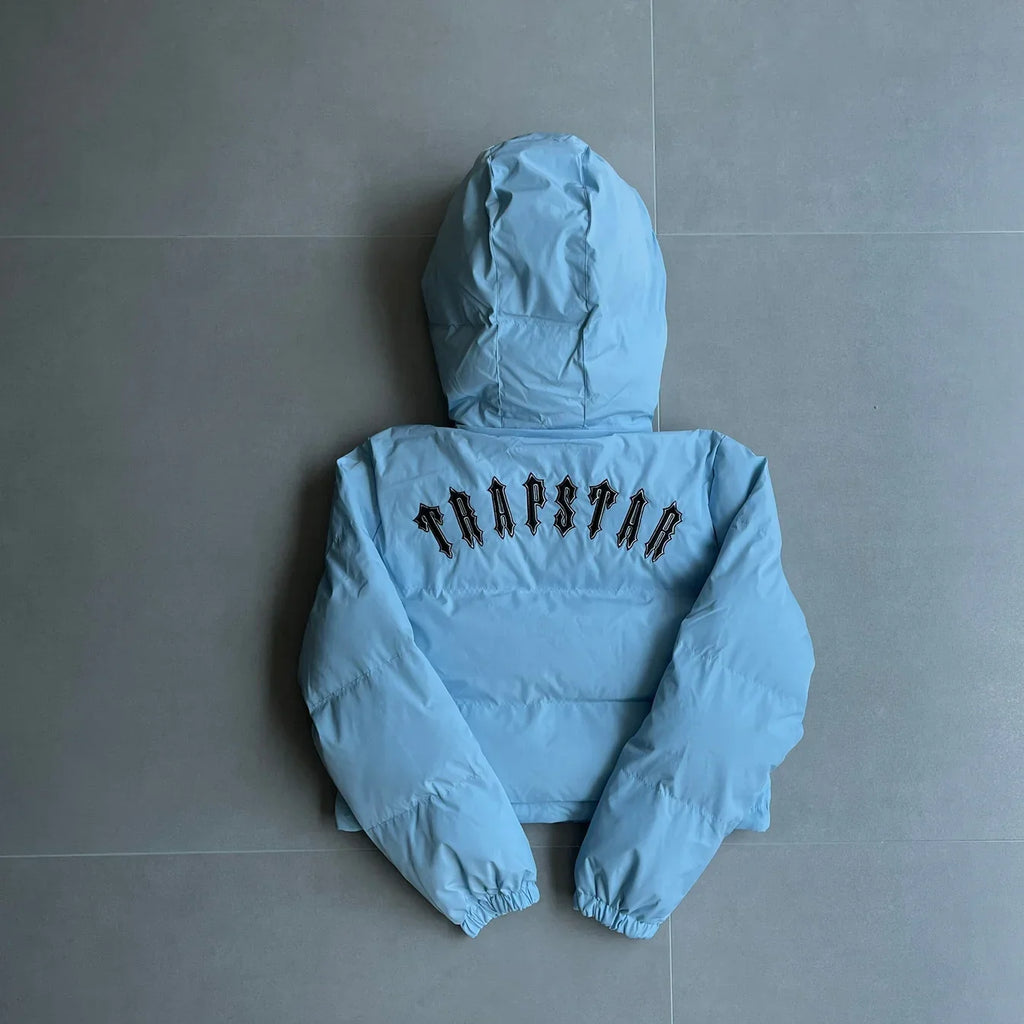 Trapstar Women's Irongate Detachable Hooded Puffer - Baby Blue Ironleague