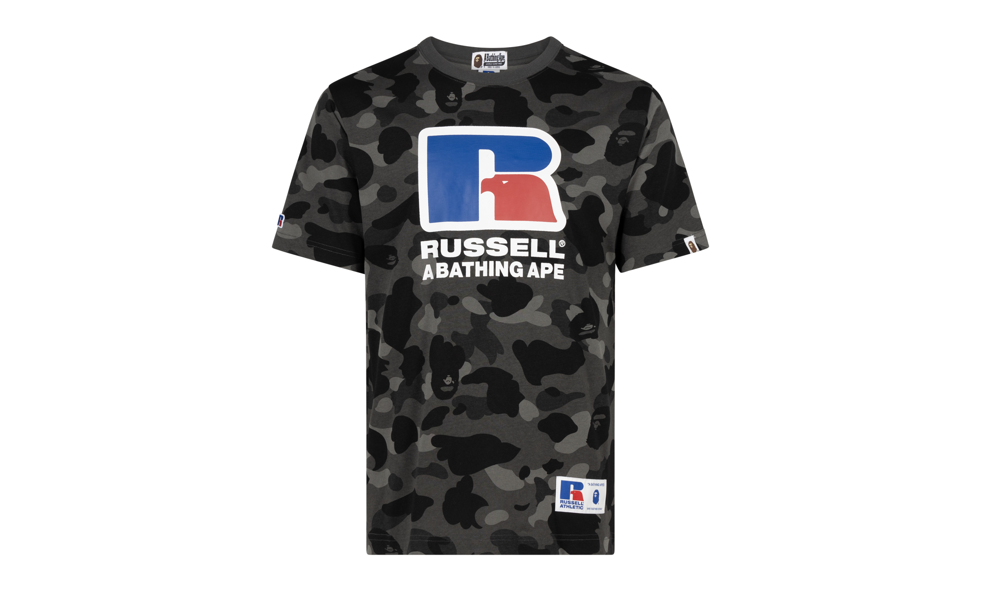 BAPE Color Camo Tee M Russell Athletic