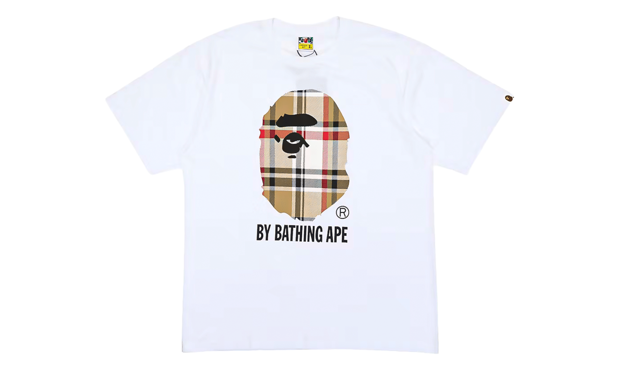BAPE Check by Bathing Tee White / Beige 1J80 110 052 WHITE