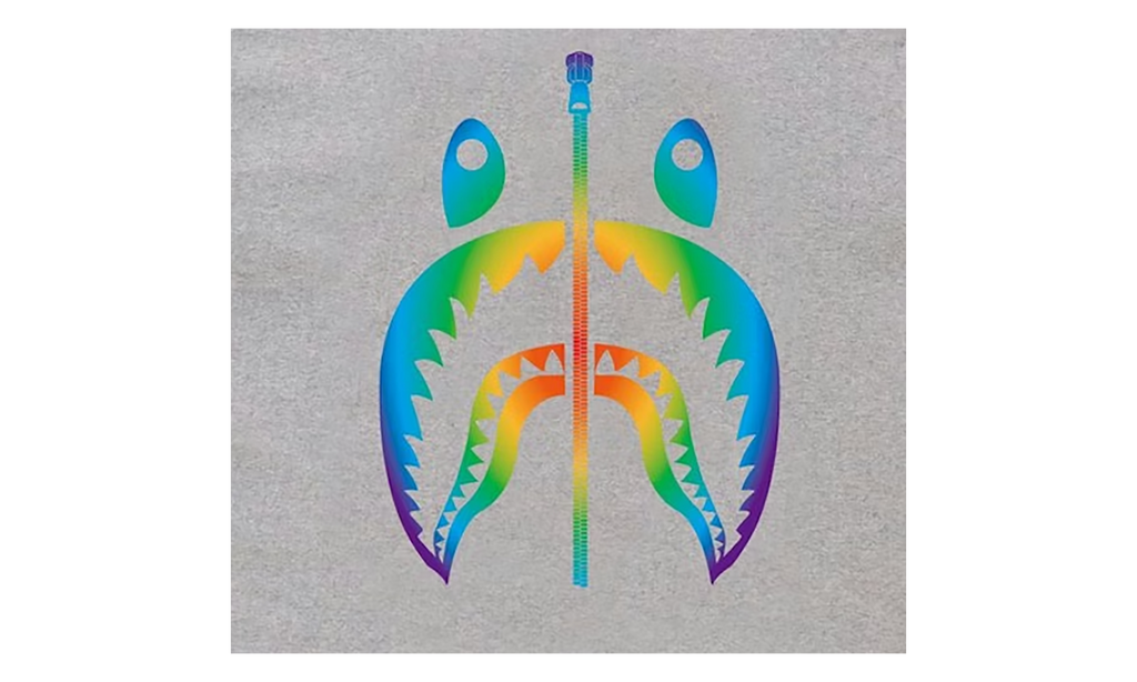 BAPE Rainbow Shark Tee Grey BAPE010