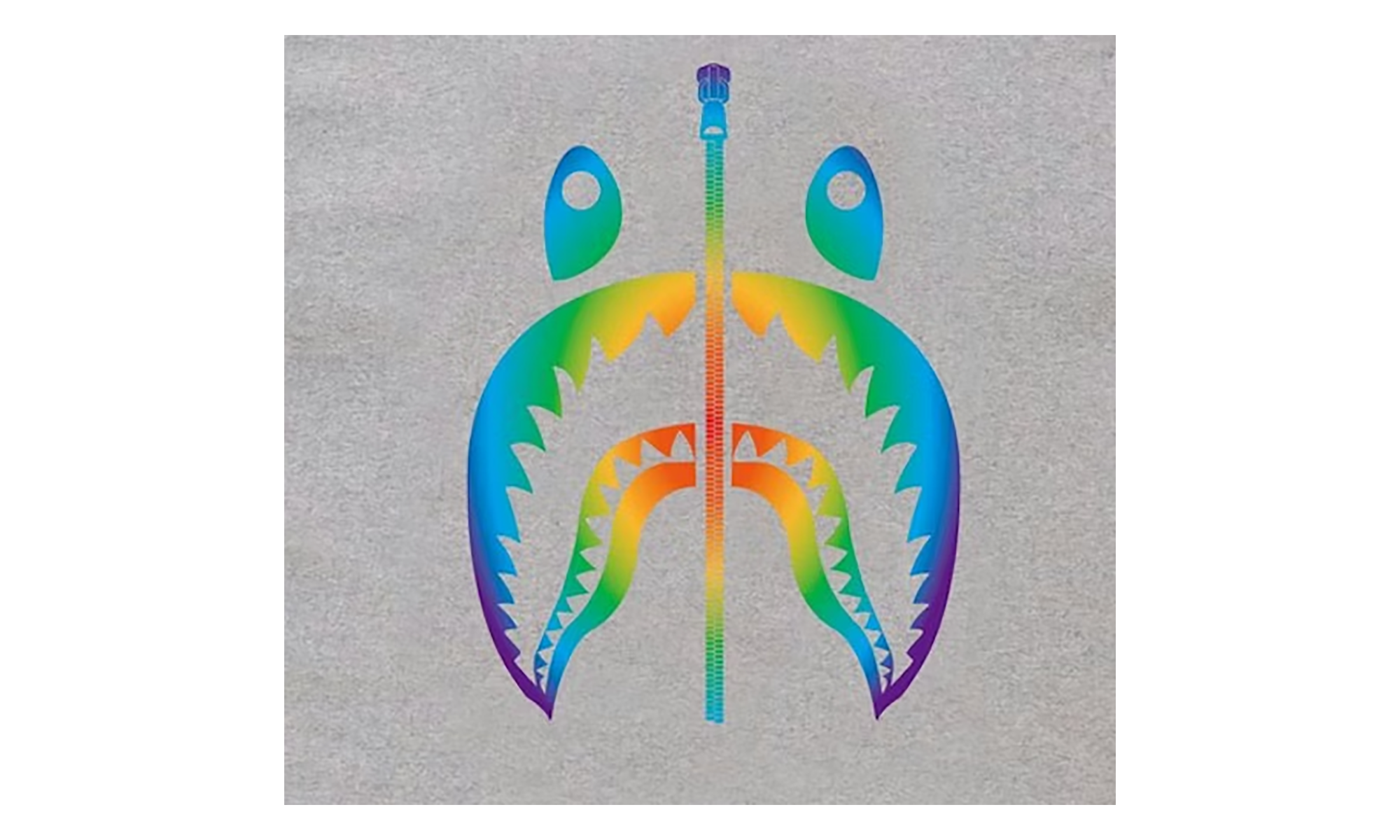 BAPE Rainbow Shark Tee Grey BAPE010