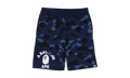 BAPE Color Camo Cutting Sweat Shorts Navy