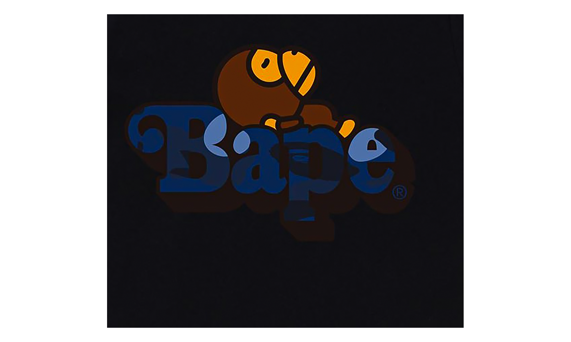 BAPE BAPE Color Camo Milo On Bape Tee Black Blue BAPE016