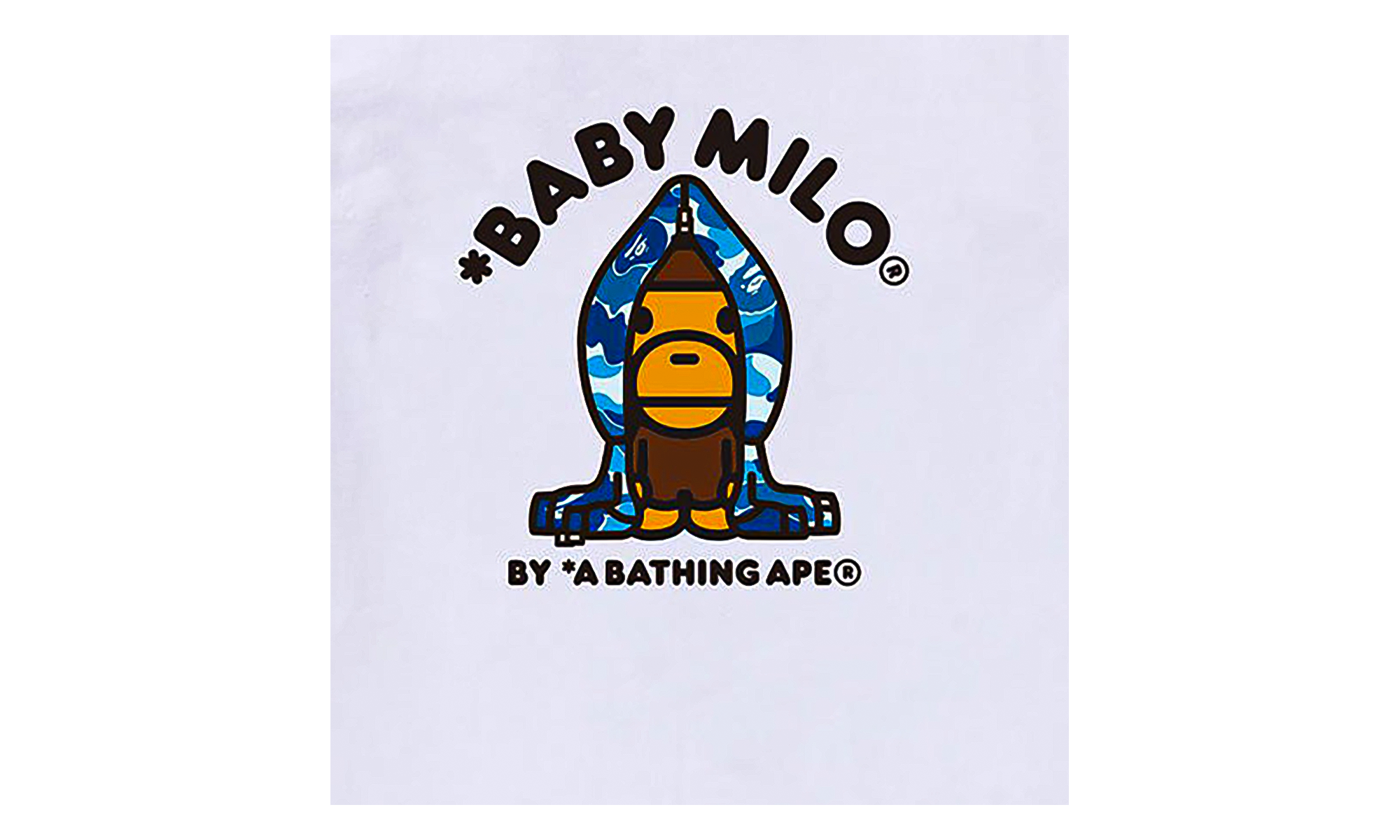 BAPE ABC Camo Milo Hoodie SS Tee White/Blue Camo 0ZXTEMX00510Q WHK