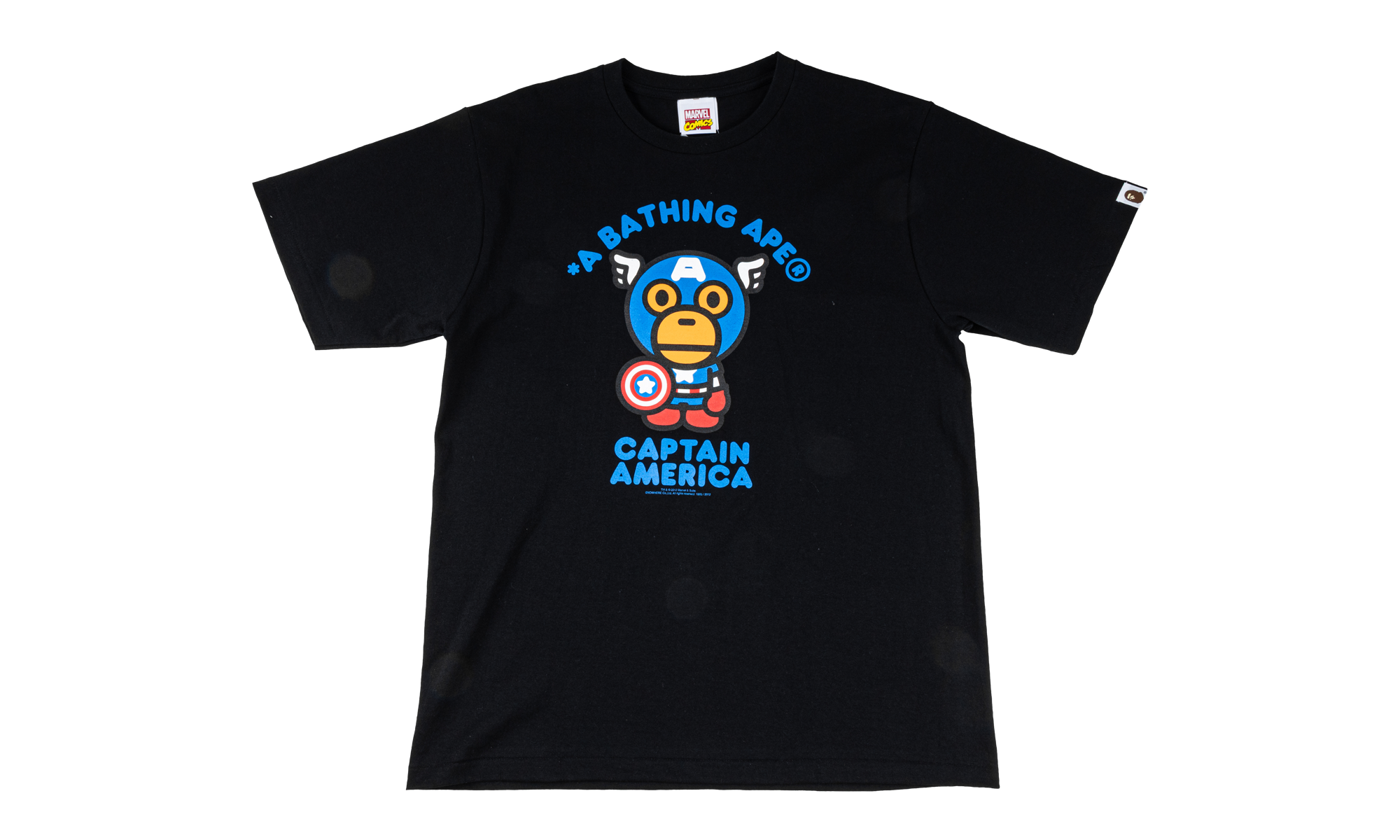 BAPE BABY MILO CAPTAIN AMERICA SHIRT Black BAPE020