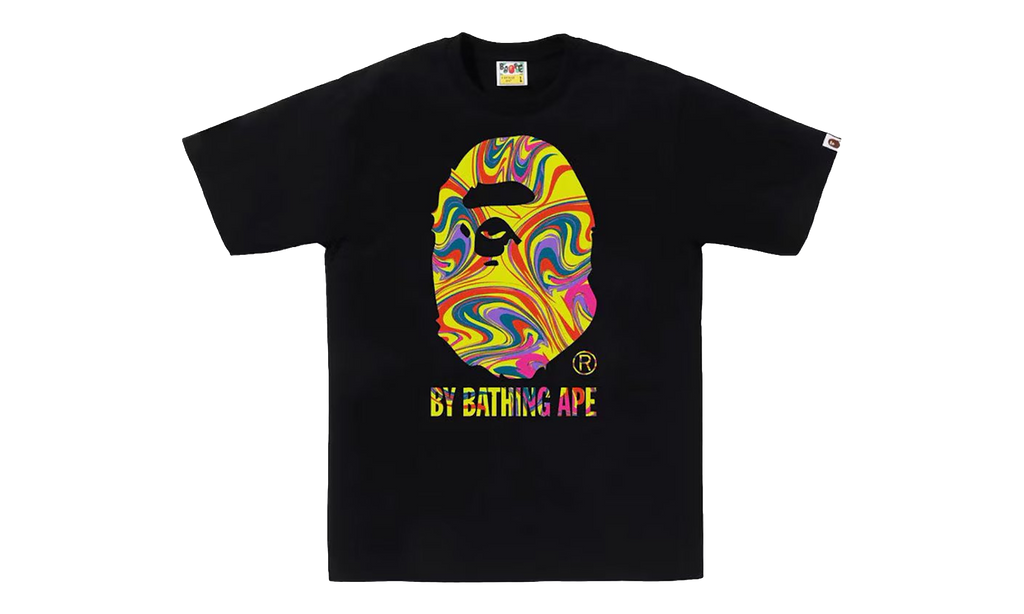 BAPE Marbling By Bathing Ape Tee Black 1J80 110 023 BLACK