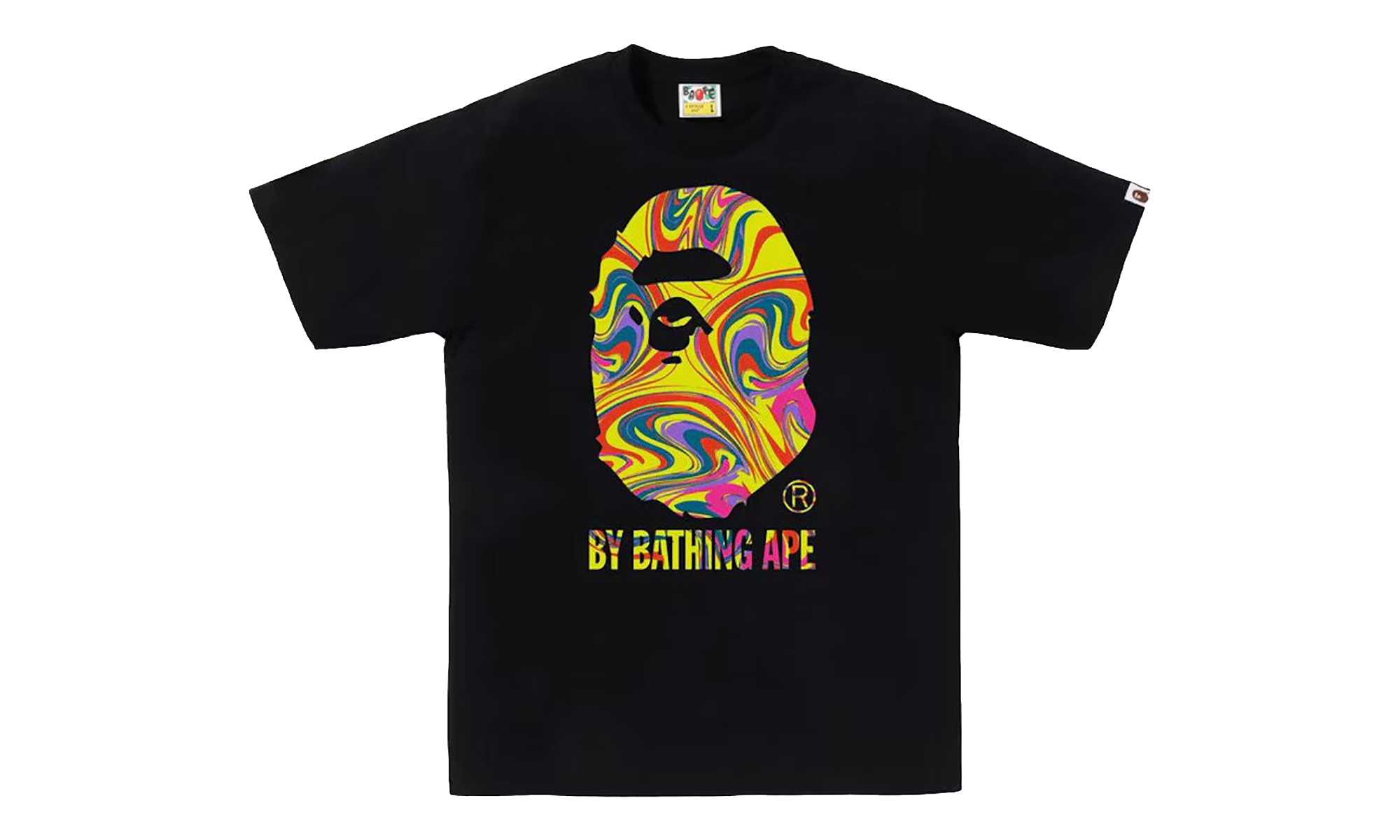 BAPE Marbling By Bathing Ape Tee Black 1J80 110 023 BLACK