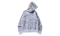 BAPE Text Code Camo Shark Full Zip Hoodie Grey 1I30 115 013 GREY