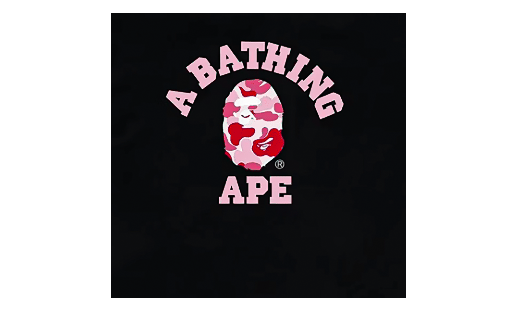 BAPE ABC Camo College Tee Black / Pink 1L80 210 005 BLACK PINK