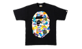 BAPE Multi Camo Big Ape Head T-Shirt Black Multi YXHLG5U0
